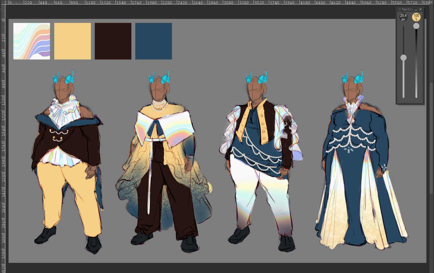 Infinity Boat OC outfit exploration draft