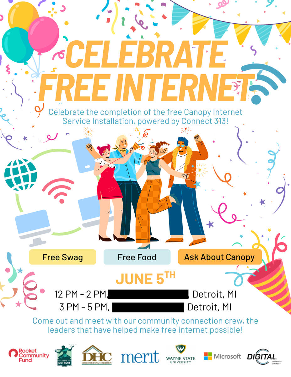 Project Installation Completion Celebration Promotional Flyer
