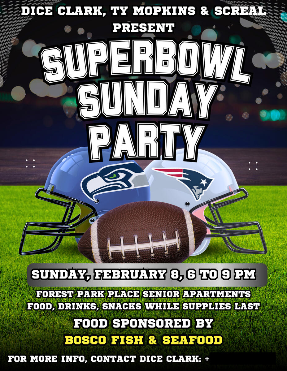 Superbowl Sunday Party Promotional Flyer