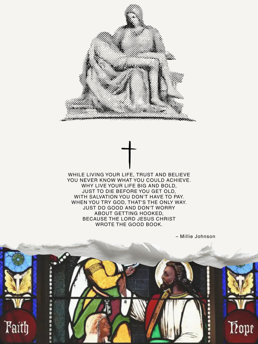 Try God, You'll Like It by Millie Johnson, for print